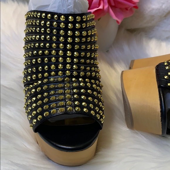 Steve Madden Luccious Black Multi Mule Wedges - Picture 14 of 16